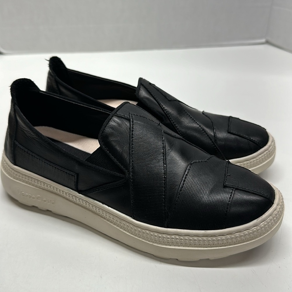 Gravity Defyer G-defy Orpha Leather Slip On Flat Loafers Shoes Black Size 7